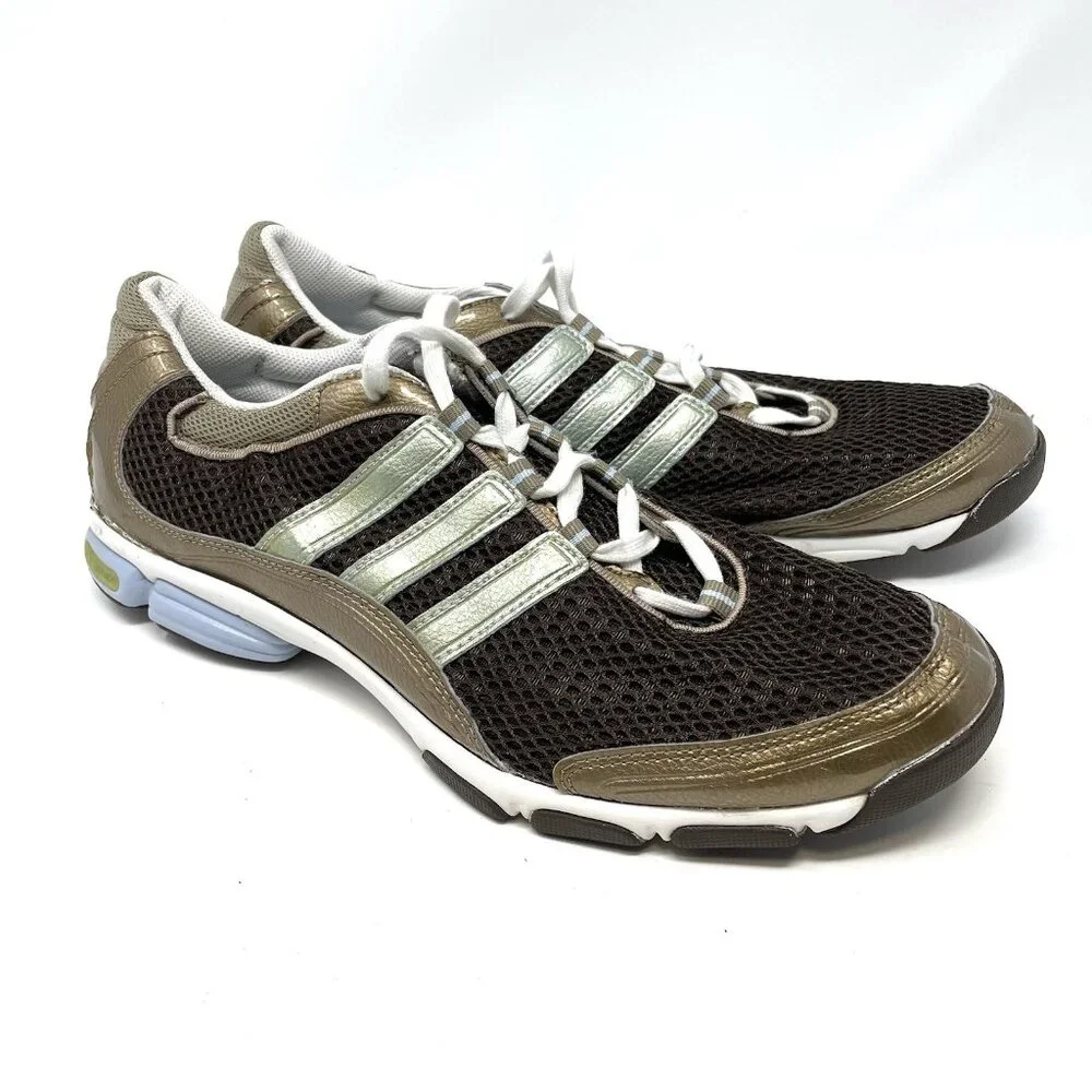 Adidas 3D‎ Cushion Women’s Size 8.5 Running Training Shoes Brown Green Blue